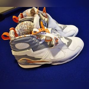 Jordan 8 orange and white
